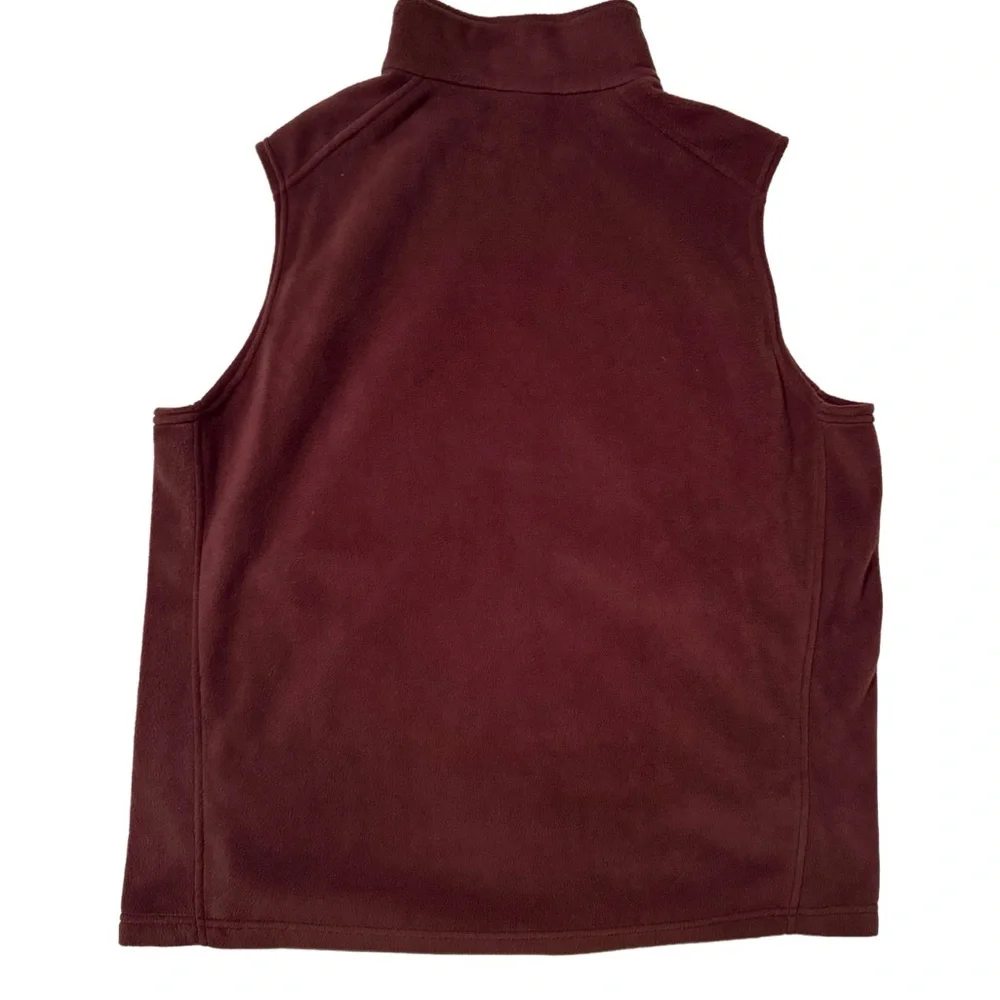 Men’s Columbia Rust Brown Sleeveless Fleece Vest - Picture 2 of 2